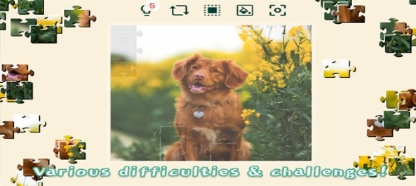 宠物狗狗的拼图挑战手机版截图1